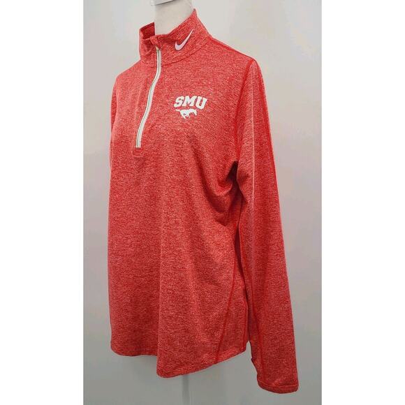 Southern Methodist SMU Mustangs Nike Women 1/2 Zip Pullover Red XL Nike Dri- Fit - Picture 5 of 12